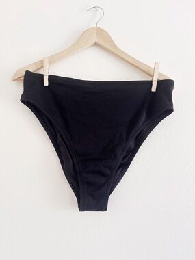 Shade & Shore Black High-Waist Swim Bottom large